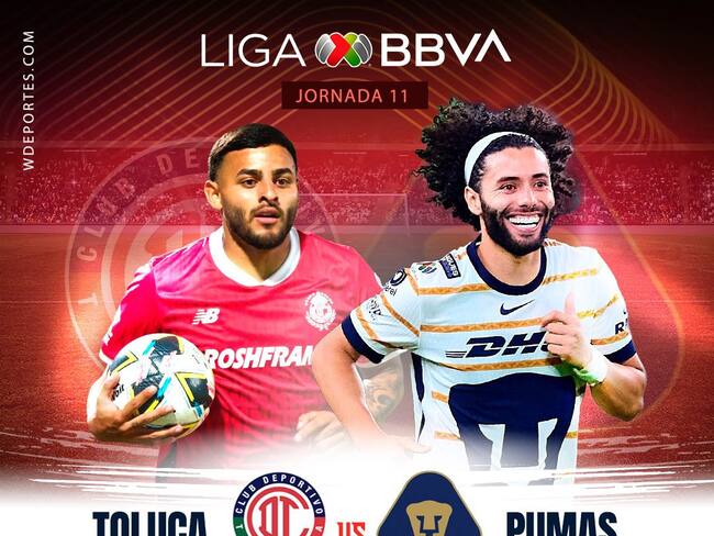 Toluca vs Pumas: EN VIVO, dónde, cuándo y a qué hora ver el partido de la Jornada 11 del Apertura 2024