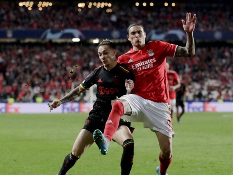 Encontronazo en Portugal entre el Benfica y el Ajax. Foto: Getty