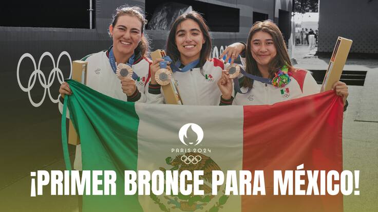 México logra primer medalla de bronce en Juegos Olímpicos de París 2024; ¡Historia pura en tiro con arco en equipos femenil!