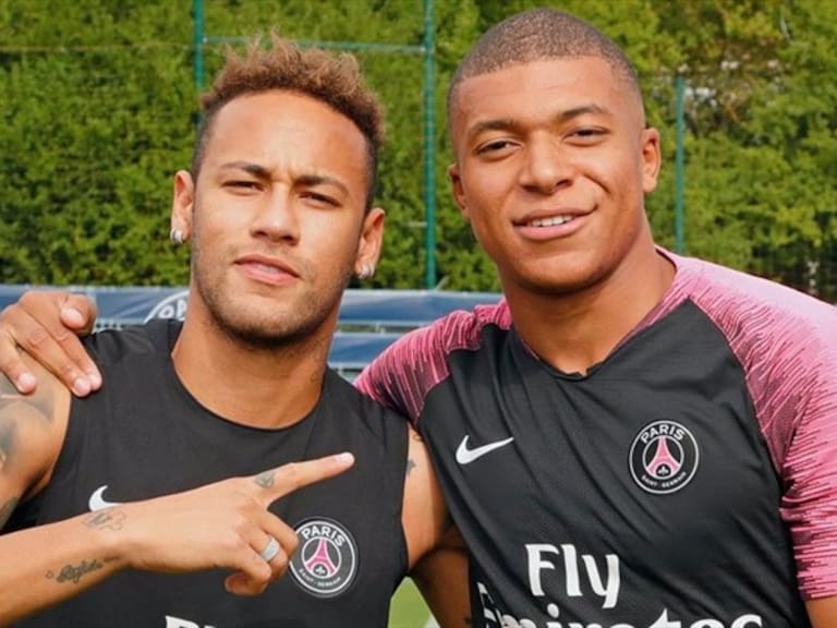Neymar y Mbappé. Foto: Facebook PSG