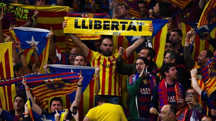 Los reclamos independentistas llegaron a la final de la Copa del Rey