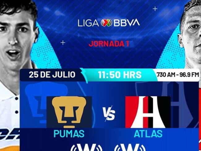 Pumas vs Atlas, en vivo, jornada 1, Grita México A21, Apertura 2021