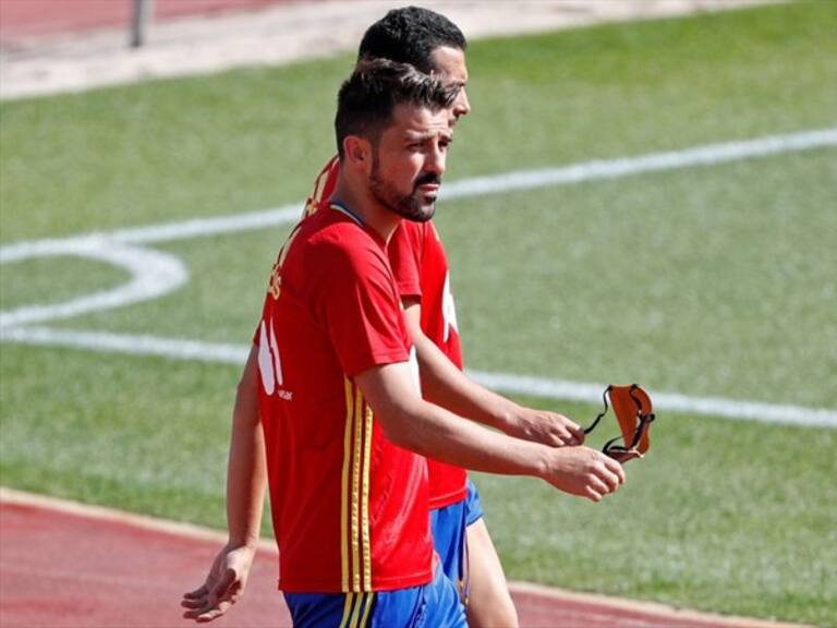 David Villa en entrenamiento con España. Foto: Getty Images