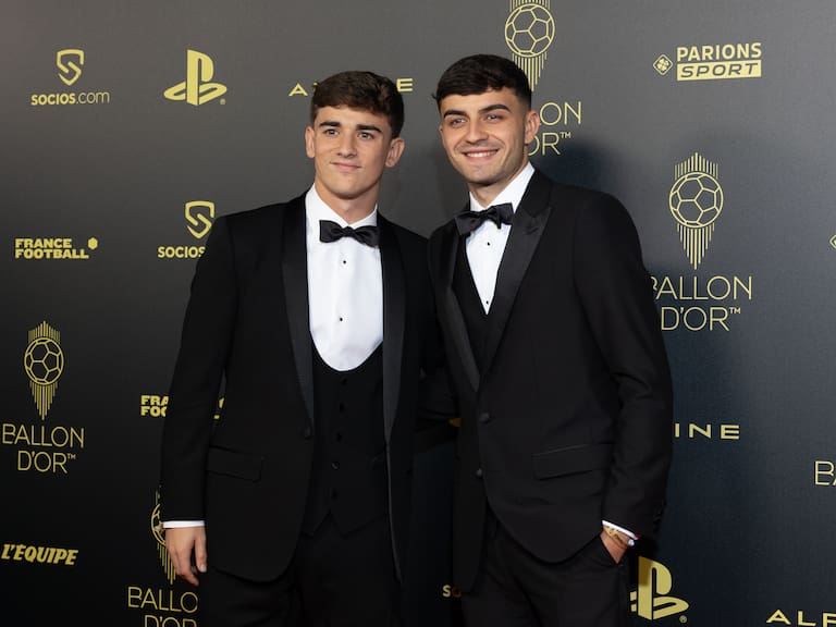 Pedri y Gavi llegaron juntos a la gala del Balón de Oro