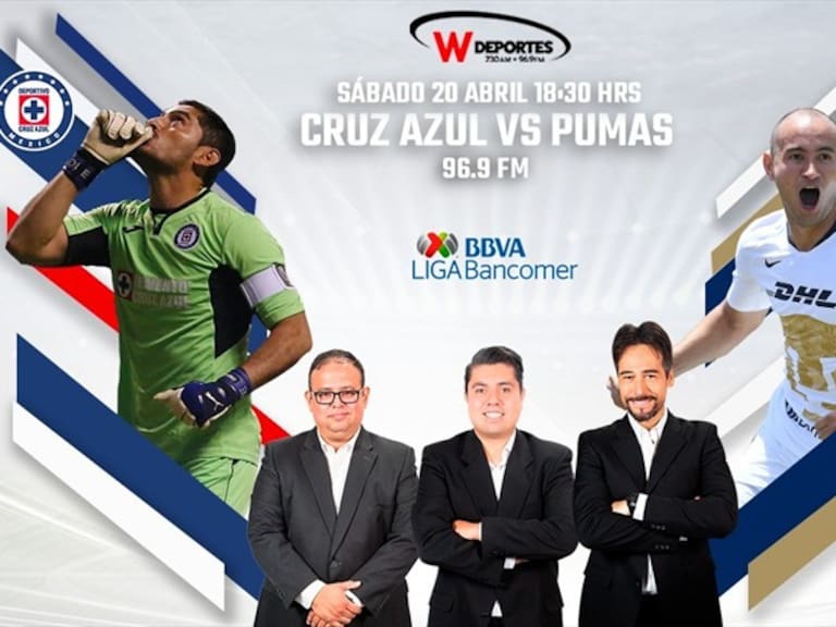 Cruz Azul vs Pumas. Foto: WDeportes