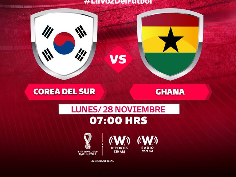 Corea del Sur vs Ghana EN VIVO y en directo online, Jornada 2, Copa del Mundo Qatar 2022, Grupo H