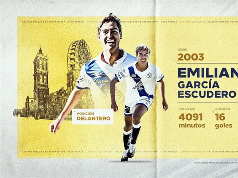 Emiliano García jugará en el Villarreal. Foto: Twitter @ClubPuebla_Mx