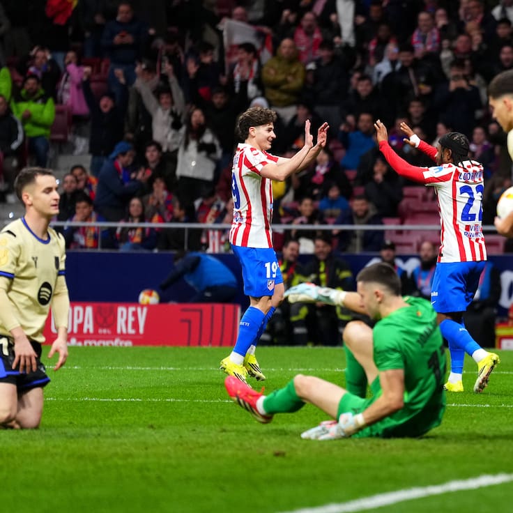 Atlético de Madrid humilla y golea al Barcelona por la Copa del Rey