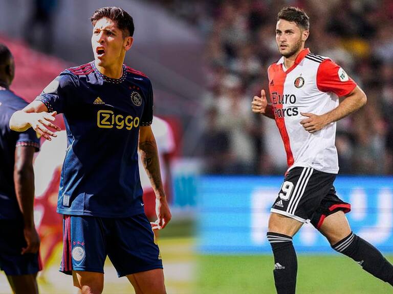 Santiago Giménez y Edson Álvarez, en el Xl ideal de la Eredivisie