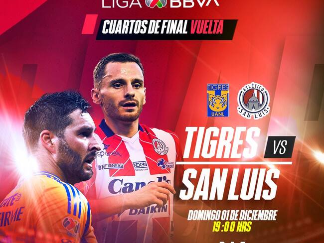 Tigres vs Atlético de San Luis, EN VIVO, a qué hora y dónde ver partido, Partido Vuelta de Cuartos de Final Liga MX 2024