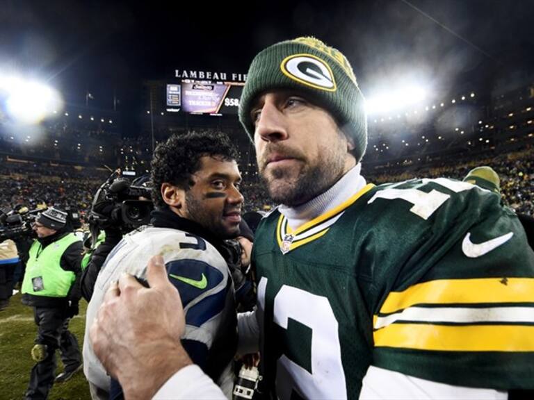 Russell Wilson y Aaron Rodgers. Foto: Getty Images