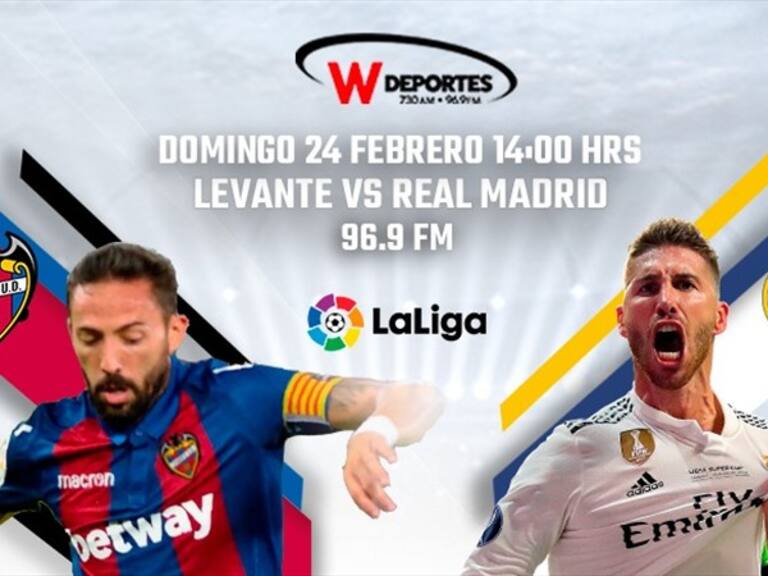 Levante vs Real Madrid en vivo online . Foto: W Deportes