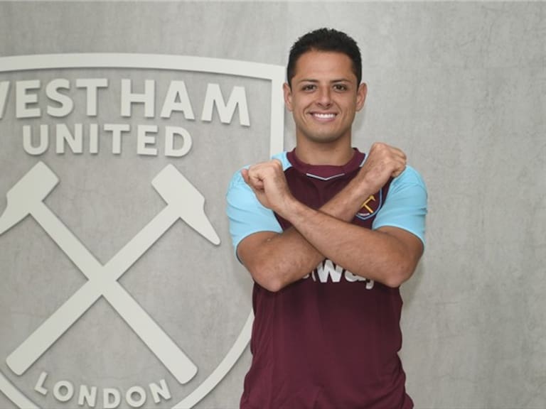 Javier Hernández con el West Ham. Foto: Getty Images