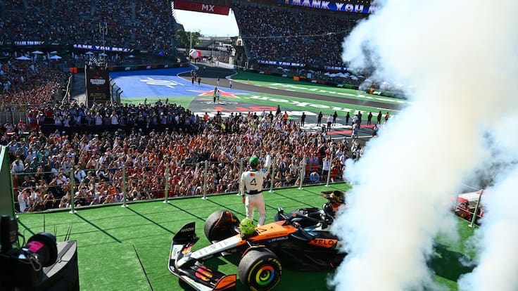 Lando Norris triunfó en el GP de México de la Fórmula 1 y le pone emoción al final de temporada