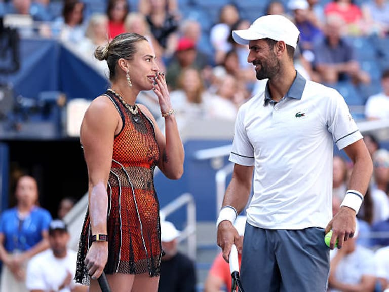 Novak Djokovic y Aryna Sabalenka