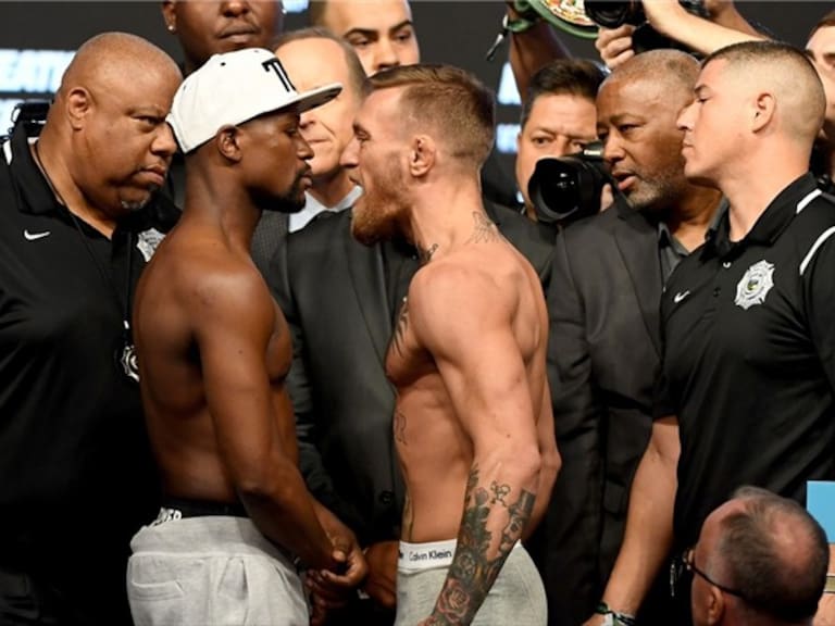 Pesaje Mayweather vs McGregor. Foto: Getty Images