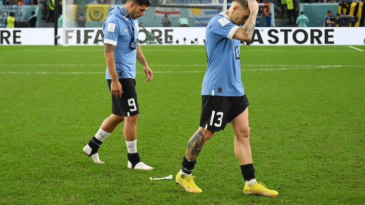 ¡Desgarrador! Las lagrimas de los jugadores de Uruguay al quedar fuera de la Copa del Mundo