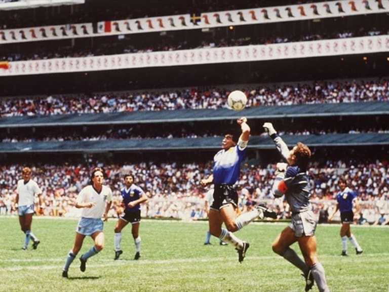 Diego Maradona &quot;La Mano de Dios&quot;. Foto: Getty Images / Twitter @SC_ESPN