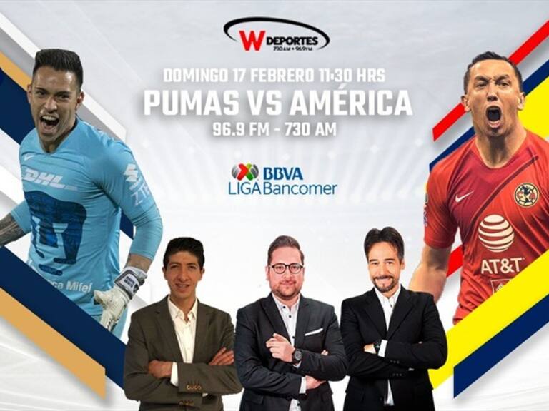 Pumas vs América en vivo online . Foto: W Deportes