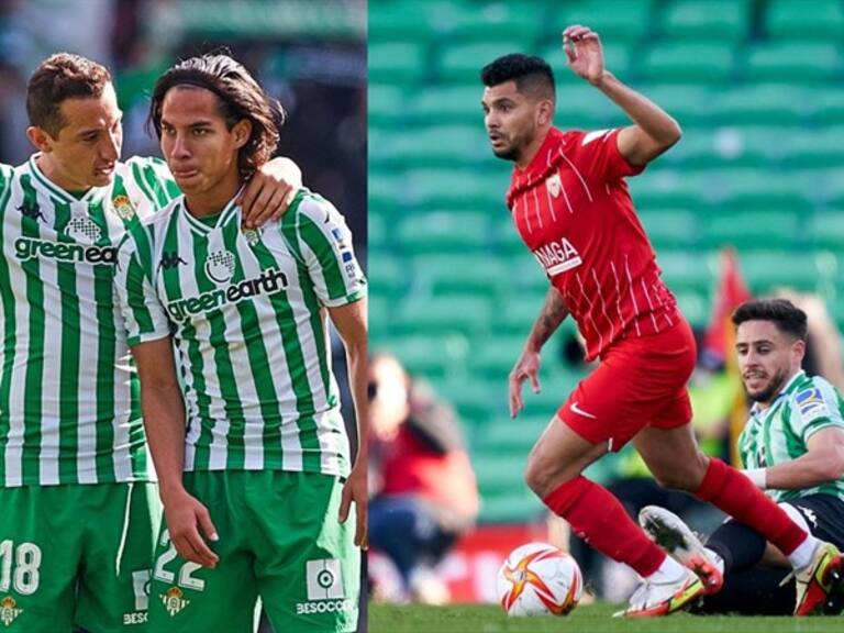 Choque de mexicanos en el derbi sevillano. Foto: Getty