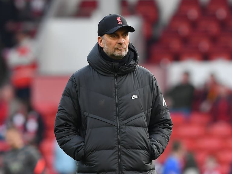 Jurgen Klopp, manager of Liverpool during the FA Cup match between Nottingham Forest and Liverpool at the City Ground, Nottingham on Sunday 20th March 2022. (Photo by Jon Hobley/MI News/NurPhoto via Getty Images)
