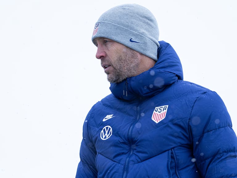 COLUMBUS, OH - JANUARY 24: Head coach Gregg Berhalter of the United States during a training session at Ohio Health Performance Center on January 24, 2022 in Columbus Ohio, Ohio. (Photo by John Dorton/ISI Photos/Getty Images)