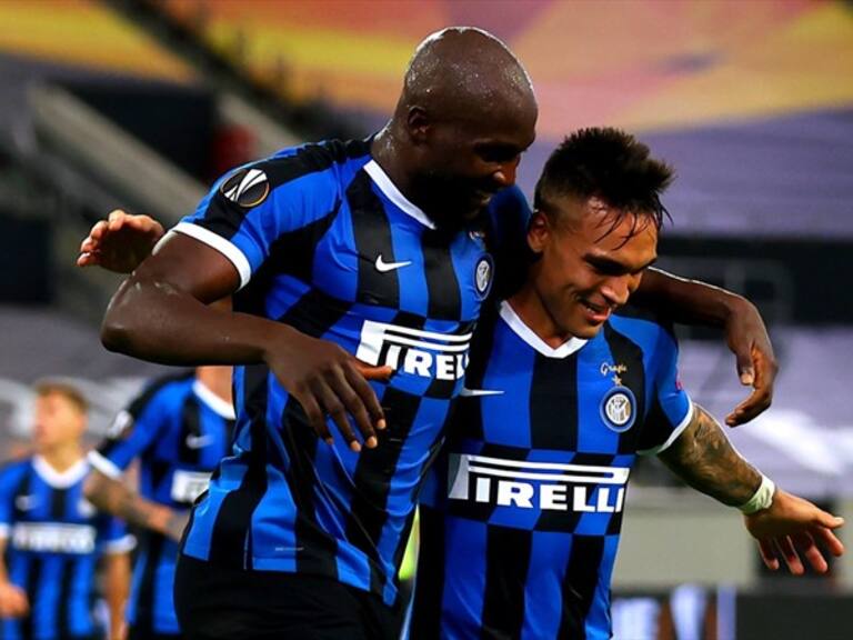 Lukaku y Lautaro Inter Milán Europa League. Foto: Getty Images