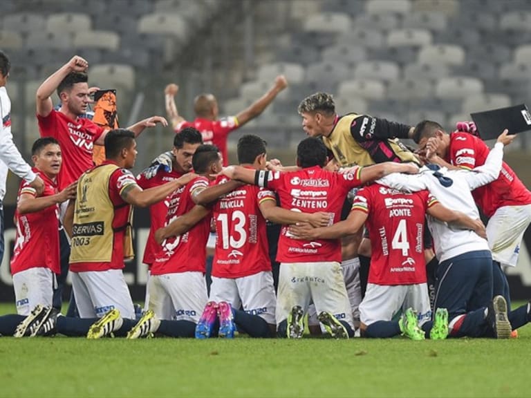Los jugadores del Wilstermann festejan su triunfo frente a Atlético Mineiro. Foto: Getty Images