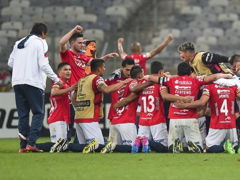 Los jugadores del Wilstermann festejan su triunfo frente a Atlético Mineiro. Foto: Getty Images