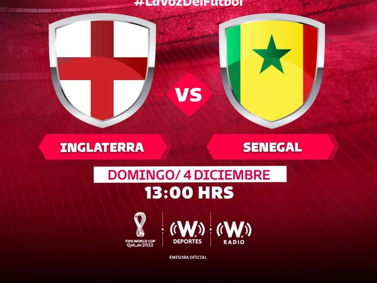 Inglaterra vs Senegal en vivo