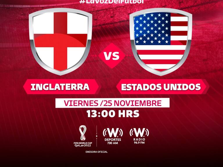 Inglaterra vs Estados Unidos en vivo