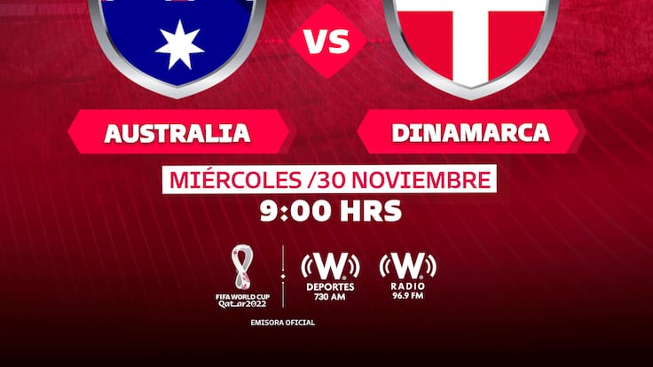 Dinamarca vs Australia: EN VIVO online, Jornada 3, Grupo D, Copa del Mundo de Qatar 2022
