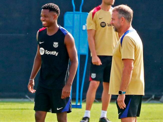 Ansu Fati se vuelve a entrenar e ilusiona al Barcelona con su regreso