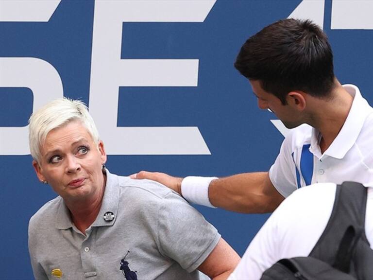 Juez y Novak Djokovic. Foto: Getty Images