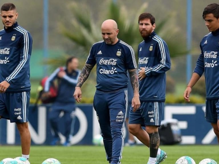Entrenamiento de la selección de argentina. Foto: