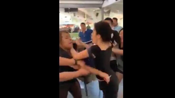 Americanistas hacen pelea campal en un restaurante