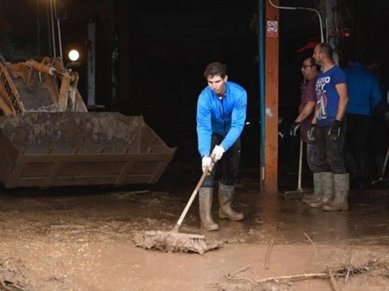 Rafa Nadal en labor de rescate