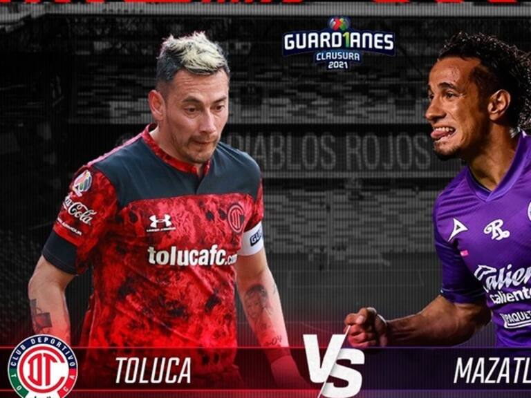 Toluca vs Mazátlan . Foto: Wdeportes