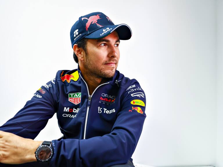 BAHRAIN, BAHRAIN - MARCH 17: Sergio Perez of Mexico and Oracle Red Bull Racing looks on during previews ahead of the F1 Grand Prix of Bahrain at Bahrain International Circuit on March 17, 2022 in Bahrain, Bahrain. (Photo by Mark Thompson/Getty Images)