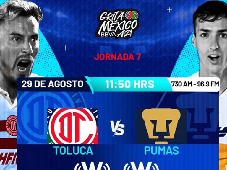 Toluca vs pUMAS. Foto: wdeportes