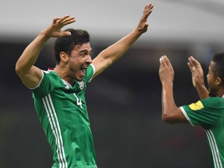 Oswaldo Alanís festejando su gol. Foto: Getty Images