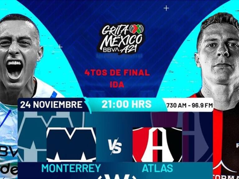 Monterrey vs Atlas, en vivo, Liga MX, cuartos de final (ida), GritaMéxicoA21