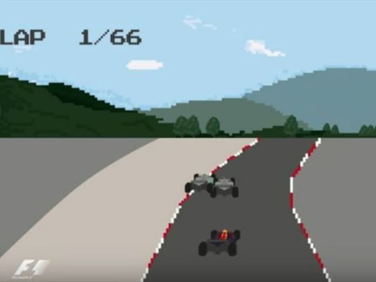 La Temporada 2016 de la Fórmula 1 al estilo de un videojuego de los 80