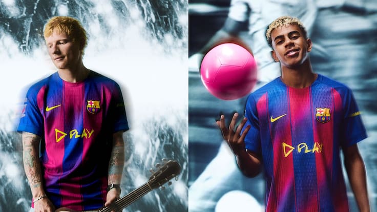 Barcelona y Ed Sheeran: la camiseta del Clásico Español que une fútbol y música