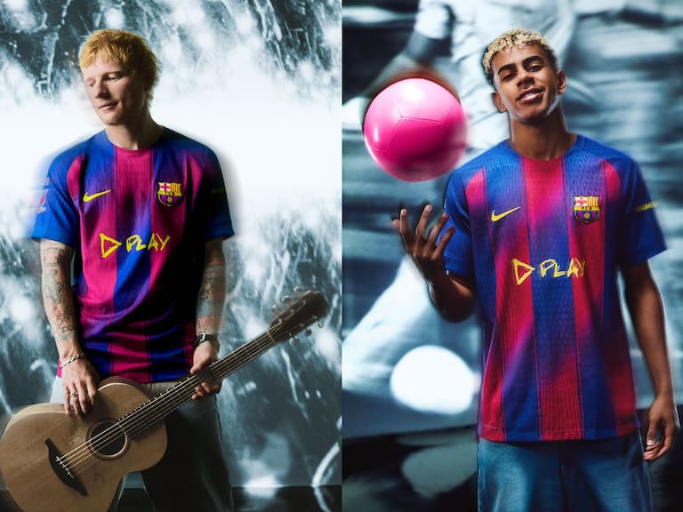 Barcelona y Ed Sheeran: la camiseta del Clásico Español que une fútbol y música.