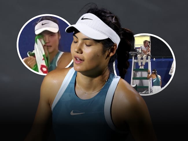 La tenista Emma Raducanu llora en pleno partido al identificar a su acosador en las gradas VIDEO