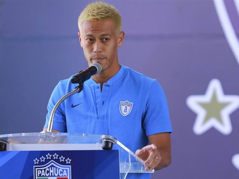 Keisuke Honda, en su presentación con Pachuca . Foto: