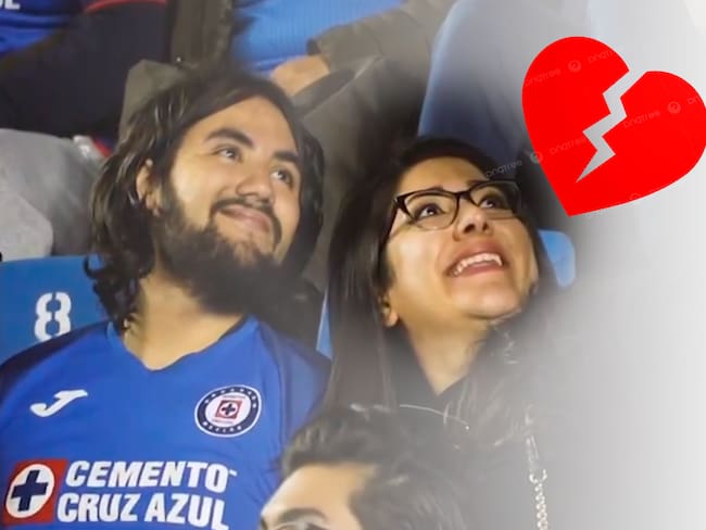 Cruz Azul rompe corazones; captan supuesta infidelidad en el juego contra Tigres