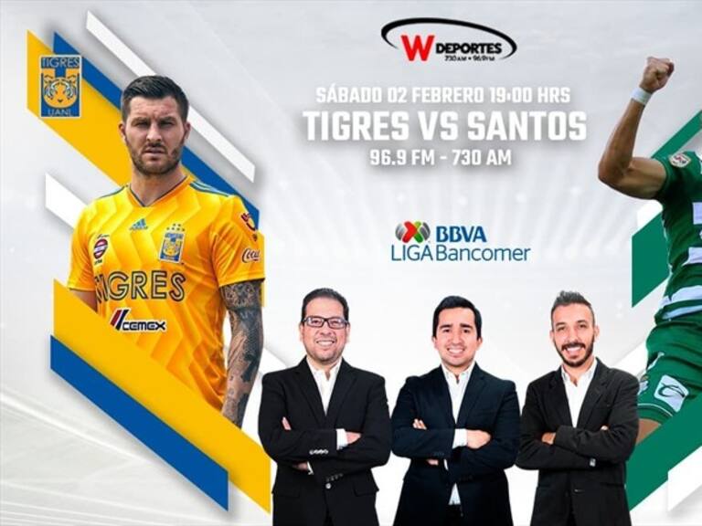 Tigres vs Santos. Foto: W Deportes