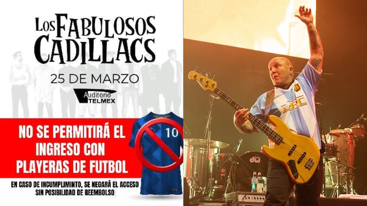 Los Fabulosos Cadillacs: ¡Prohíben playeras de futbol en concierto de la mítica banda!